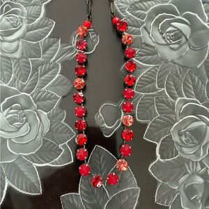 Elegant Red Sabika Crystal Necklace